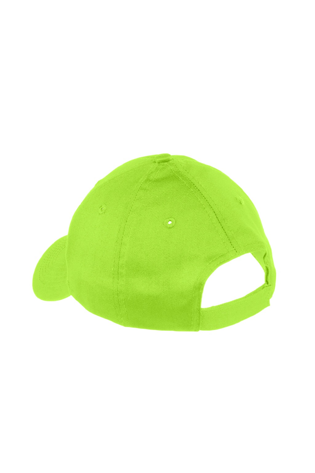 Port & Company Hats YCP80 Youth Twill Adjustable Hat Lime Green Flat Back