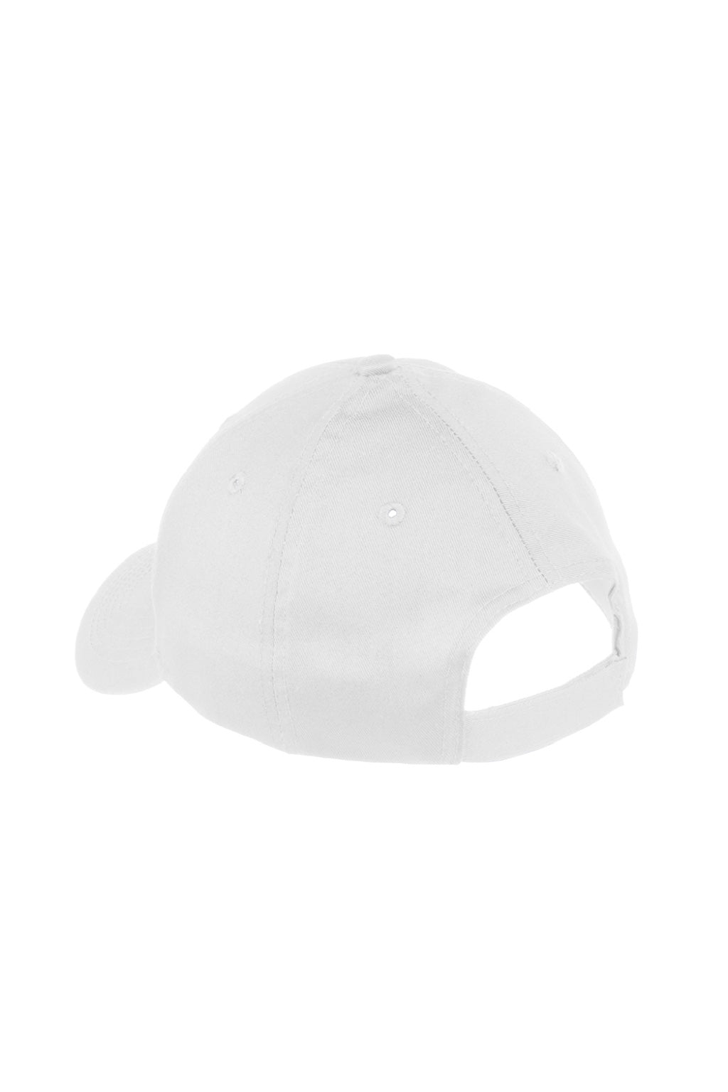 Port & Company Hats YCP80 Youth Twill Adjustable Hat White Flat Back