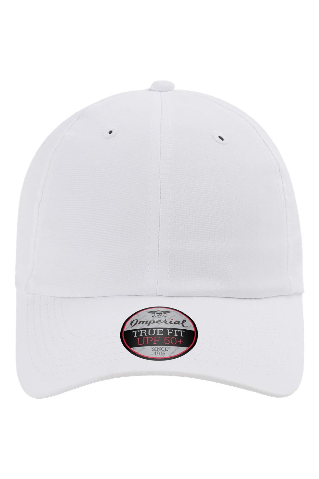 Imperial Hats X210P Mens The Original Performance Moisture Wicking Adjustable Hat White Flat Front