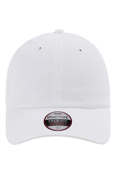Imperial Hats X210P Mens The Original Performance Moisture Wicking Adjustable Hat White Flat Front