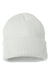 Sportsman Hats SP12 Unisex Solid Cuffed Beanie White Flat Front