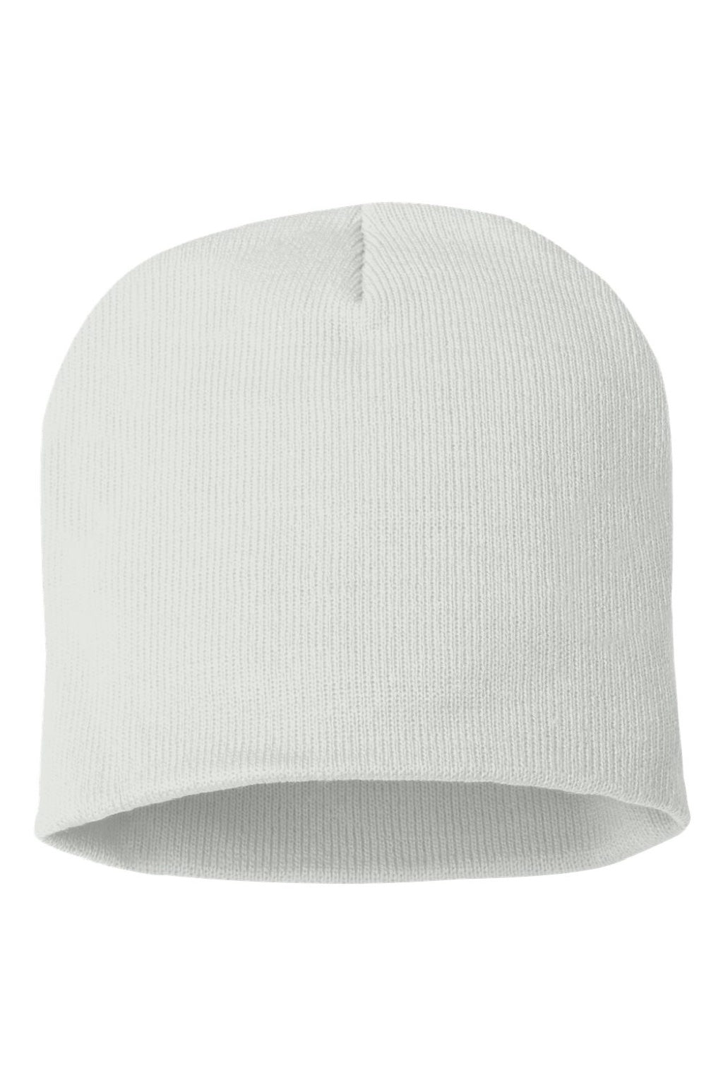 Sportsman Hats SP08 Unisex Beanie White Flat Front