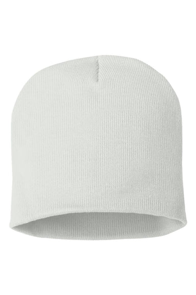 Sportsman Hats SP08 Unisex Beanie White Flat Front