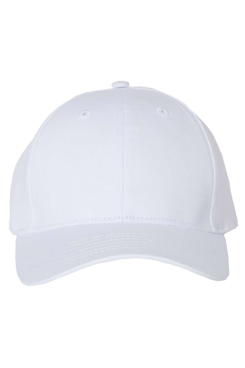 Sportsman Hats 2260 Mens Twill Adjustable Hat White Flat Front