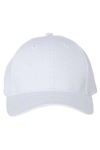 Sportsman Hats 2260 Mens Twill Adjustable Hat White Flat Front