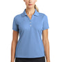 Nike Womens Classic Dri-Fit Moisture Wicking Short Sleeve Polo Shirt - Light Blue