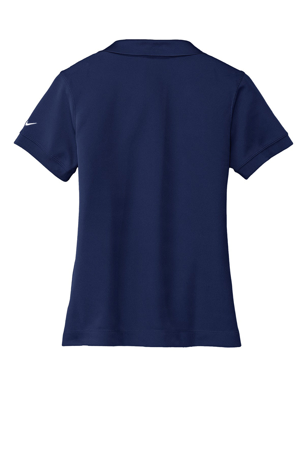 Nike 286772 Womens Classic Dri-Fit Moisture Wicking Short Sleeve Polo Shirt Midnight Navy Blue Flat Back