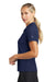 Nike 286772 Womens Classic Dri-Fit Moisture Wicking Short Sleeve Polo Shirt Midnight Navy Blue Model Side