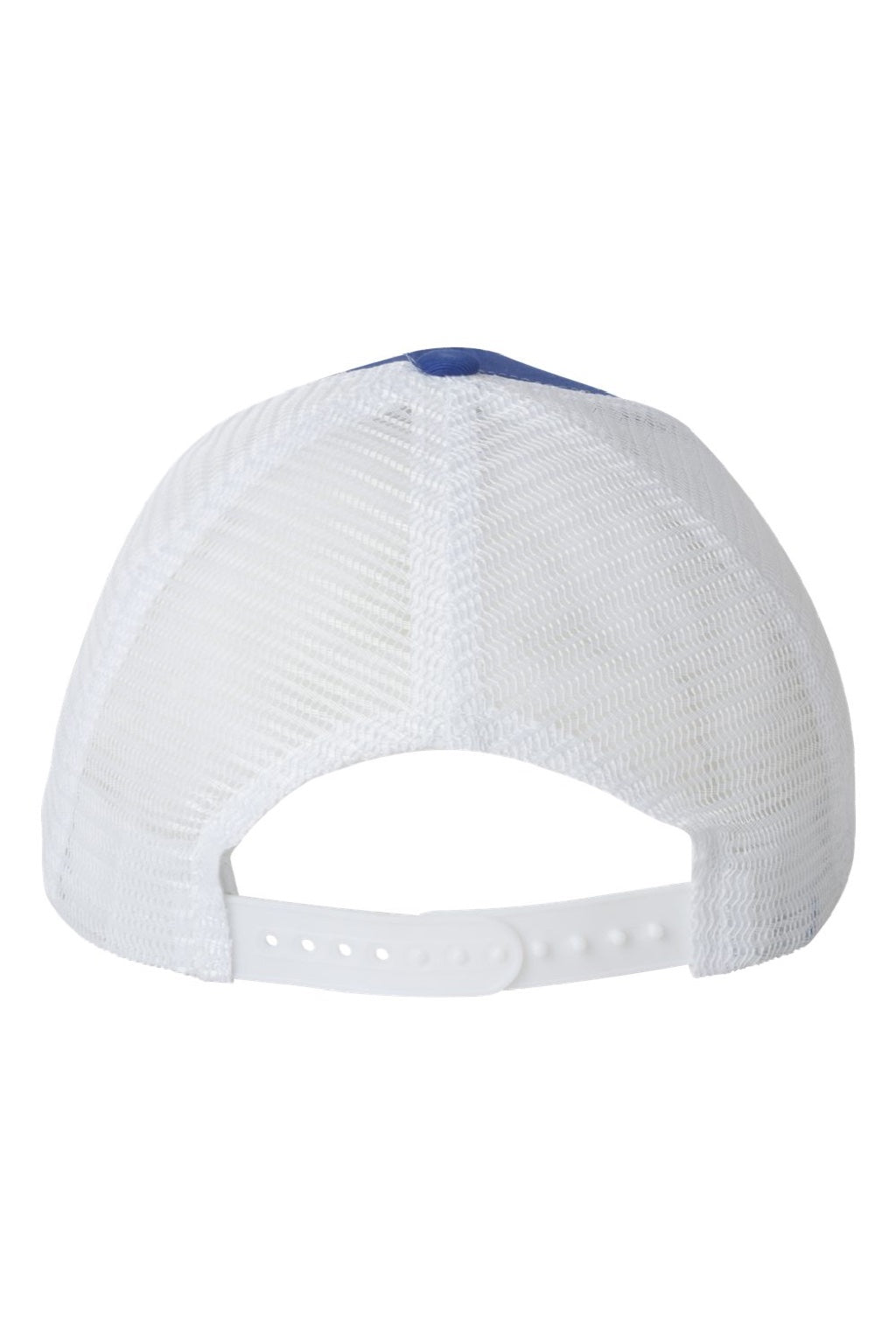 Valucap Hats VC400 Mens Mesh Back Twill Snapback Trucker Hat Royal Blue/White Flat Back