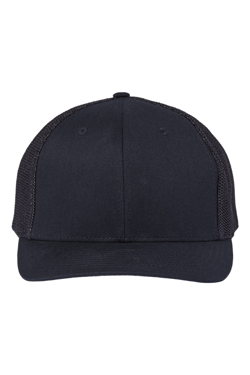 Richardson Hats 112PL Mens 112+ R-Flex Adjustable Trucker Hat Black Flat Front