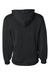 Badger 1454 Mens Performance Moisture Wicking Fleece Hooded Sweatshirt Hoodie w/ Pouch Pocket Black Flat Back