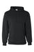 Badger 1454 Mens Performance Moisture Wicking Fleece Hooded Sweatshirt Hoodie w/ Pouch Pocket Black Flat Front