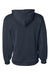 Badger 1454 Mens Performance Moisture Wicking Fleece Hooded Sweatshirt Hoodie w/ Pouch Pocket Navy Blue Flat Back