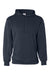 Badger 1454 Mens Performance Moisture Wicking Fleece Hooded Sweatshirt Hoodie w/ Pouch Pocket Navy Blue Flat Front