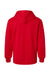 Badger 1454 Mens Performance Moisture Wicking Fleece Hooded Sweatshirt Hoodie Red Flat Back