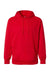 Badger 1454 Mens Performance Moisture Wicking Fleece Hooded Sweatshirt Hoodie Red Flat Front