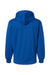 Badger 1454 Mens Performance Moisture Wicking Fleece Hooded Sweatshirt Hoodie Royal Blue Flat Back