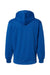 Badger 1454 Mens Performance Moisture Wicking Fleece Hooded Sweatshirt Hoodie w/ Pouch Pocket Royal Blue Flat Back