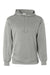 Badger 1454 Mens Performance Moisture Wicking Fleece Hooded Sweatshirt Hoodie w/ Pouch Pocket Silver Grey Flat Front