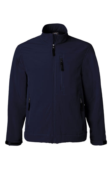 Weatherproof 6500 Mens Wind & Water Resistant Soft Shell Full Zip Jacket Navy Blue Flat Front