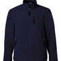 Weatherproof Mens Wind & Water Resistant Soft Shell Full Zip Jacket - Navy Blue - NEW