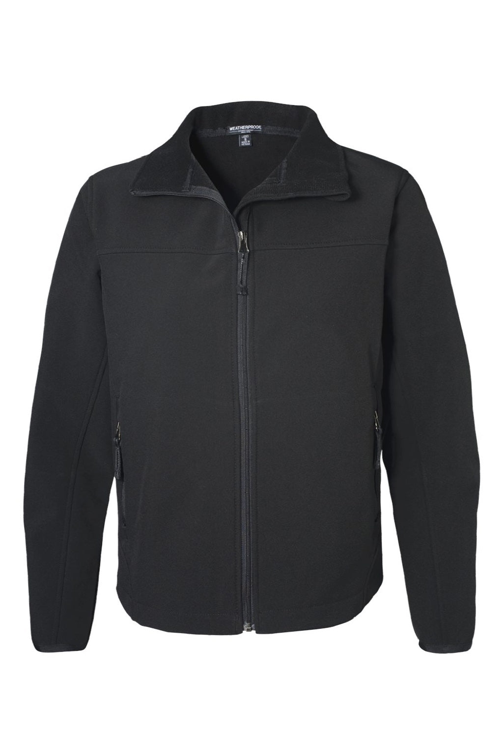Weatherproof W6500 Womens Wind & Water Resistant Soft Shell Full Zip Jacket Black Flat Front