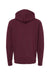 Independent Trading Company IND4000 Mens Hooded Sweatshirt Hoodie w/ Pouch Pocket Maroon Flat Back