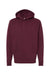 Independent Trading Co. IND4000 Mens Hooded Sweatshirt Hoodie Maroon Flat Front