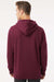 Independent Trading Company IND4000 Mens Hooded Sweatshirt Hoodie w/ Pouch Pocket Maroon Model Back