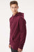 Independent Trading Company IND4000 Mens Hooded Sweatshirt Hoodie w/ Pouch Pocket Maroon Model Side