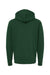 Independent Trading Company IND4000 Mens Hooded Sweatshirt Hoodie w/ Pouch Pocket Dark Green Flat Back