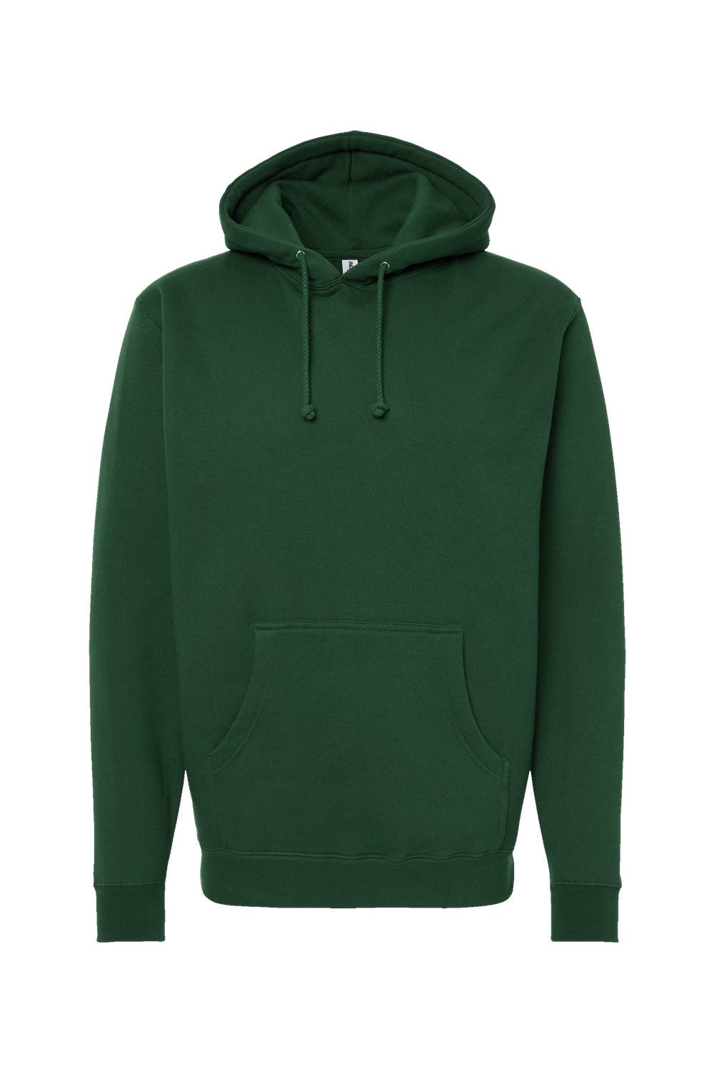 Independent Trading Company IND4000 Mens Hooded Sweatshirt Hoodie w/ Pouch Pocket Dark Green Flat Front