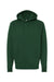 Independent Trading Company IND4000 Mens Hooded Sweatshirt Hoodie w/ Pouch Pocket Dark Green Flat Front