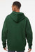 Independent Trading Company IND4000 Mens Hooded Sweatshirt Hoodie w/ Pouch Pocket Dark Green Model Back