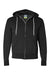 Independent Trading Company AFX90UNZ Mens Full Zip Hooded Sweatshirt Hoodie w/ Pockets Black Flat Front