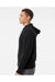 Independent Trading Co. AFX90UNZ Mens Full Zip Hooded Sweatshirt Hoodie Black Model Side