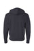 Independent Trading Company AFX90UNZ Mens Full Zip Hooded Sweatshirt Hoodie w/ Pockets Heather Charcoal Grey Flat Back