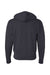 Independent Trading Co. AFX90UNZ Mens Full Zip Hooded Sweatshirt Hoodie Heather Charcoal Grey Flat Back
