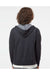 Independent Trading Co. AFX90UNZ Mens Full Zip Hooded Sweatshirt Hoodie Heather Charcoal Grey Model Back