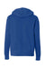 Independent Trading Co. AFX90UNZ Mens Full Zip Hooded Sweatshirt Hoodie Cobalt Blue Flat Back