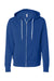 Independent Trading Co. AFX90UNZ Mens Full Zip Hooded Sweatshirt Hoodie Cobalt Blue Flat Front