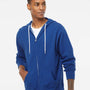 Independent Trading Co. Mens Full Zip Hooded Sweatshirt Hoodie - Cobalt Blue - NEW