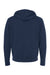 Independent Trading Company PRM90HTZ Mens French Terry Full Zip Hooded Sweatshirt Hoodie w/ Pockets Heather Navy Blue Flat Back