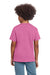 Gildan 64000B Youth Softstyle Short Sleeve Crewneck T-Shirt Azalea Pink Model Back