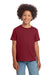 Gildan 64000B Youth Softstyle Short Sleeve Crewneck T-Shirt Cardinal Red Model Front