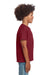 Gildan 64000B Youth Softstyle Short Sleeve Crewneck T-Shirt Cardinal Red Model Side