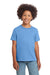 Gildan 64000B Youth Softstyle Short Sleeve Crewneck T-Shirt Carolina Blue Model Front