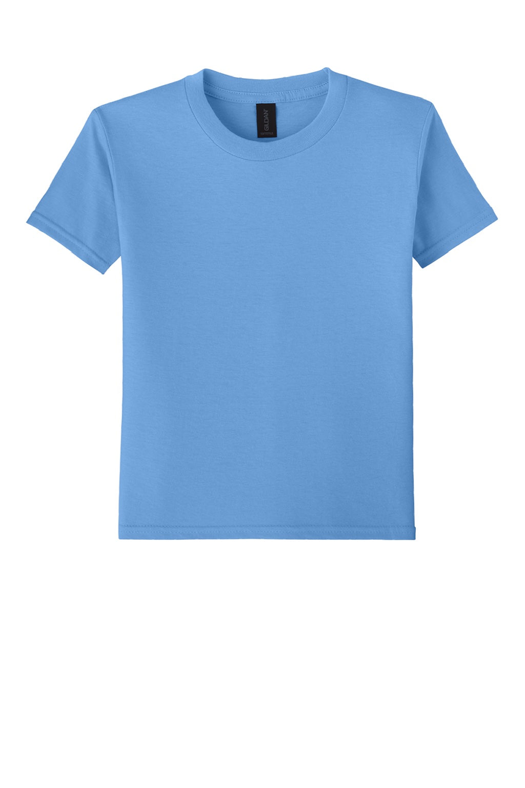 Gildan 64000B Youth Softstyle Short Sleeve Crewneck T-Shirt Carolina Blue Flat Front