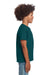 Gildan 64000B Youth Softstyle Short Sleeve Crewneck T-Shirt Fan Marine Green Model Side
