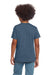Gildan 64000B Youth Softstyle Short Sleeve Crewneck T-Shirt Heather Indigo Blue Model Back